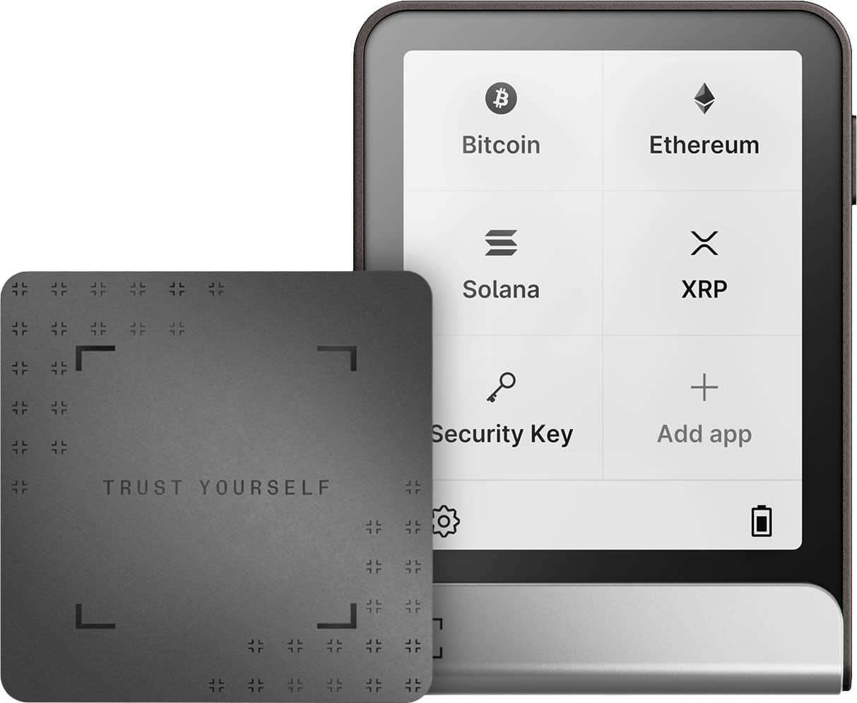 TRUST YOURSELF
Bitcoin
Ethereum
Solana
XRP
Security Key
Add app