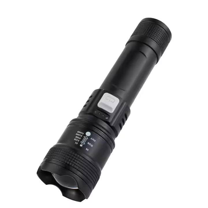 Cluzine - Rechargeable LED Flashlight, Power Display,Type-C Power Bank, Waterproof for Camping