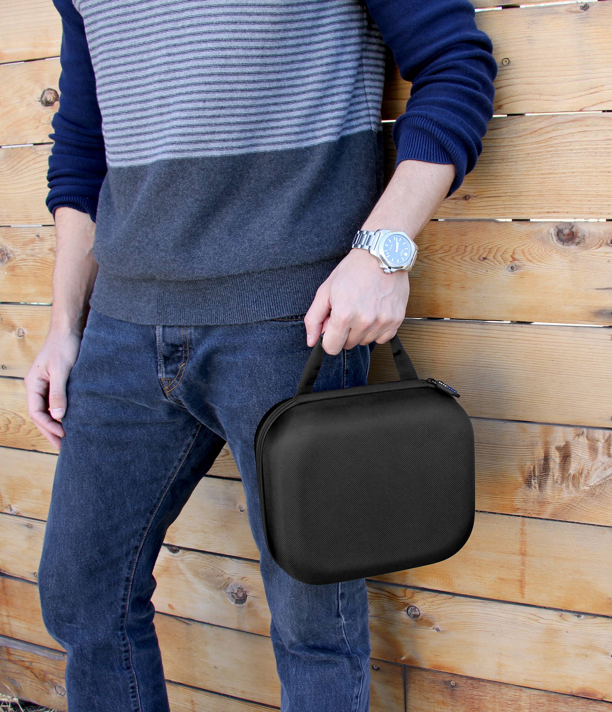 Angle. CASEMATIX - Carry Case for Sonos Play Portable Speaker – Hard Shell Travel Carry Bag with Foam Storage.