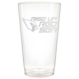 Great American Products - Arizona Cardinals Etched 16oz. Rally Cry Pint Glass - Multicolor