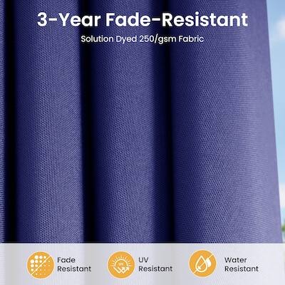 3-Year Fade-Resistant  
Solution Dyed 250/gsm Fabric  
Fade Resistant  
UV Resistant  
Water Resistant