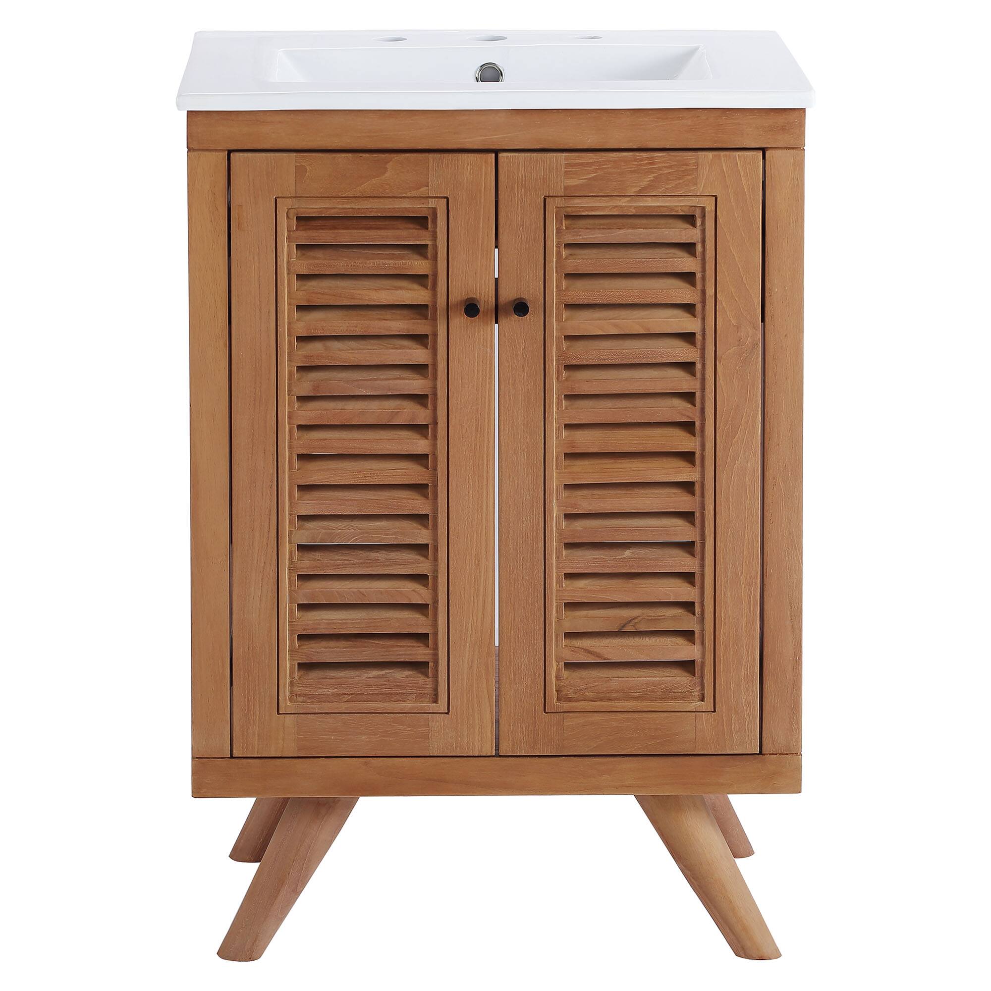 Alt View 2. Modway - Birdie Bathroom Vanity Basin Included - Natural White.