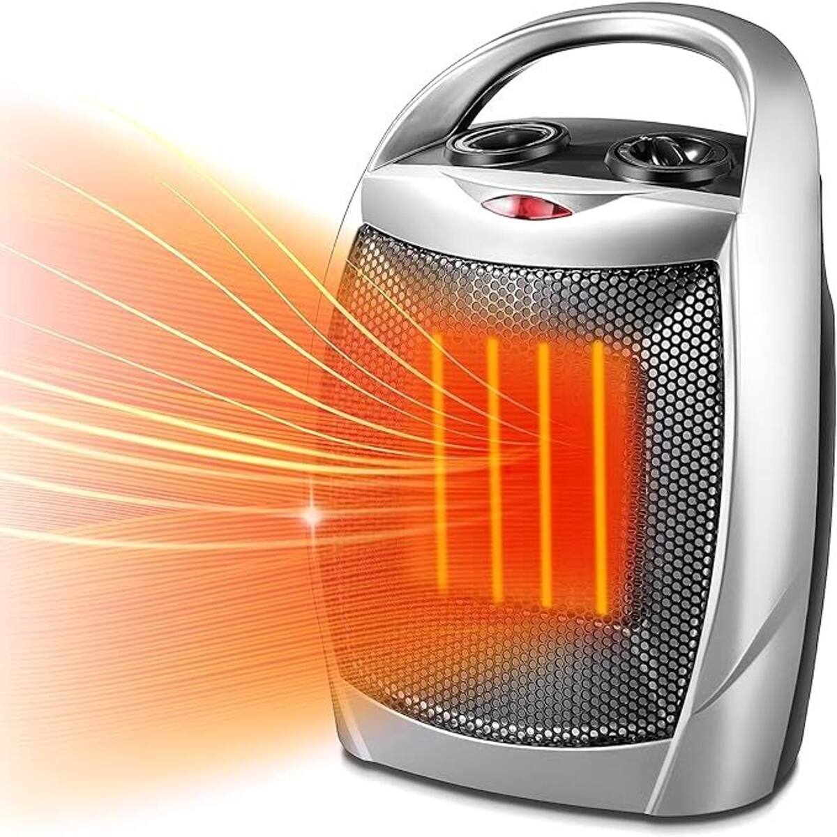 Front. Loheer - Loheer Portable Ceramic Space Heater, 1500W Electric Heater for Office, Bedroom and Small Living Areas.