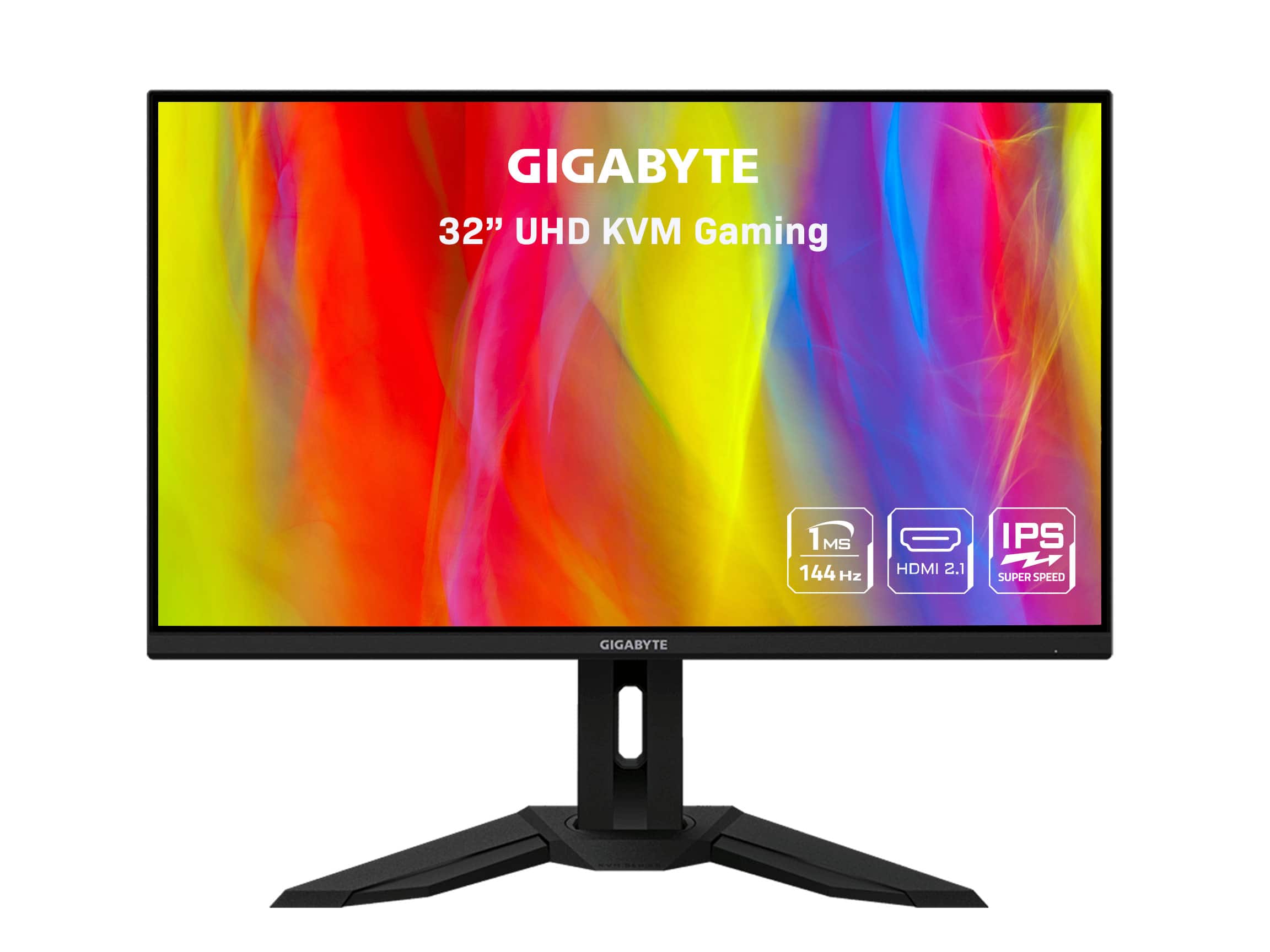 Front. GIGABYTE - M32U 32" LED 4K UHD FreeSync Premium Pro SS IPS Gaming Monitor with HDR (HDMI, DisplayPort, USB - Black.