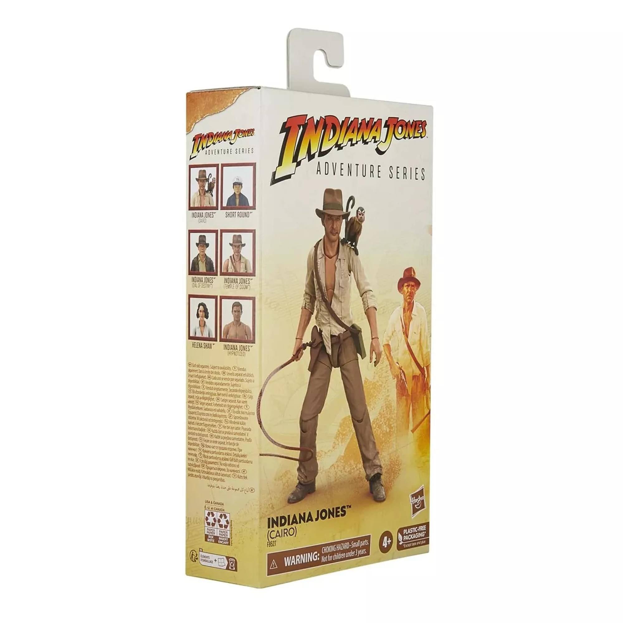 INDIANA JONES  
ADVENTURE SERIES  

INDIANA JONES  
SHORT ROUND  
INDIANA JONES  
INDIANA JONES  
INDIANA JONES  
INDIANA JONES  

INDIANA JONES  
(CAIRO)  

WARNING: CHOKING HAZARD - Small parts. Not for children under 3 years.  

PLASTIC FREE  
4+