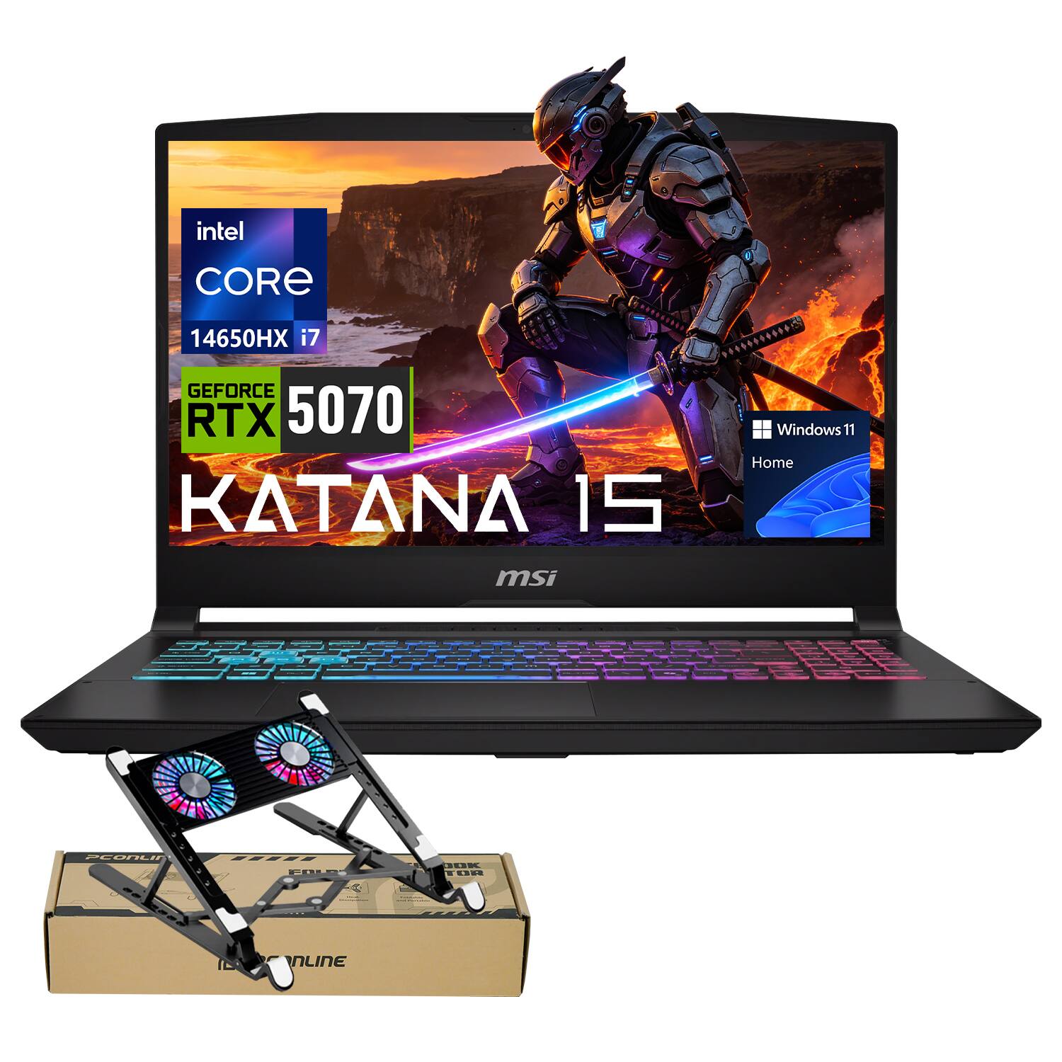 intel CORE 14650HX i7  
GEFORCE RTX 5070  
KATANA 15 msi  
Windows 11 Home  

PCONLINE