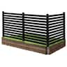 VEVOR - 3 Panels Outdoor Privacy Screen, 50 x 48 in Air Conditioner Fence with 27.6 in Ground Stakes, Pool Equipment Enclosure - Black