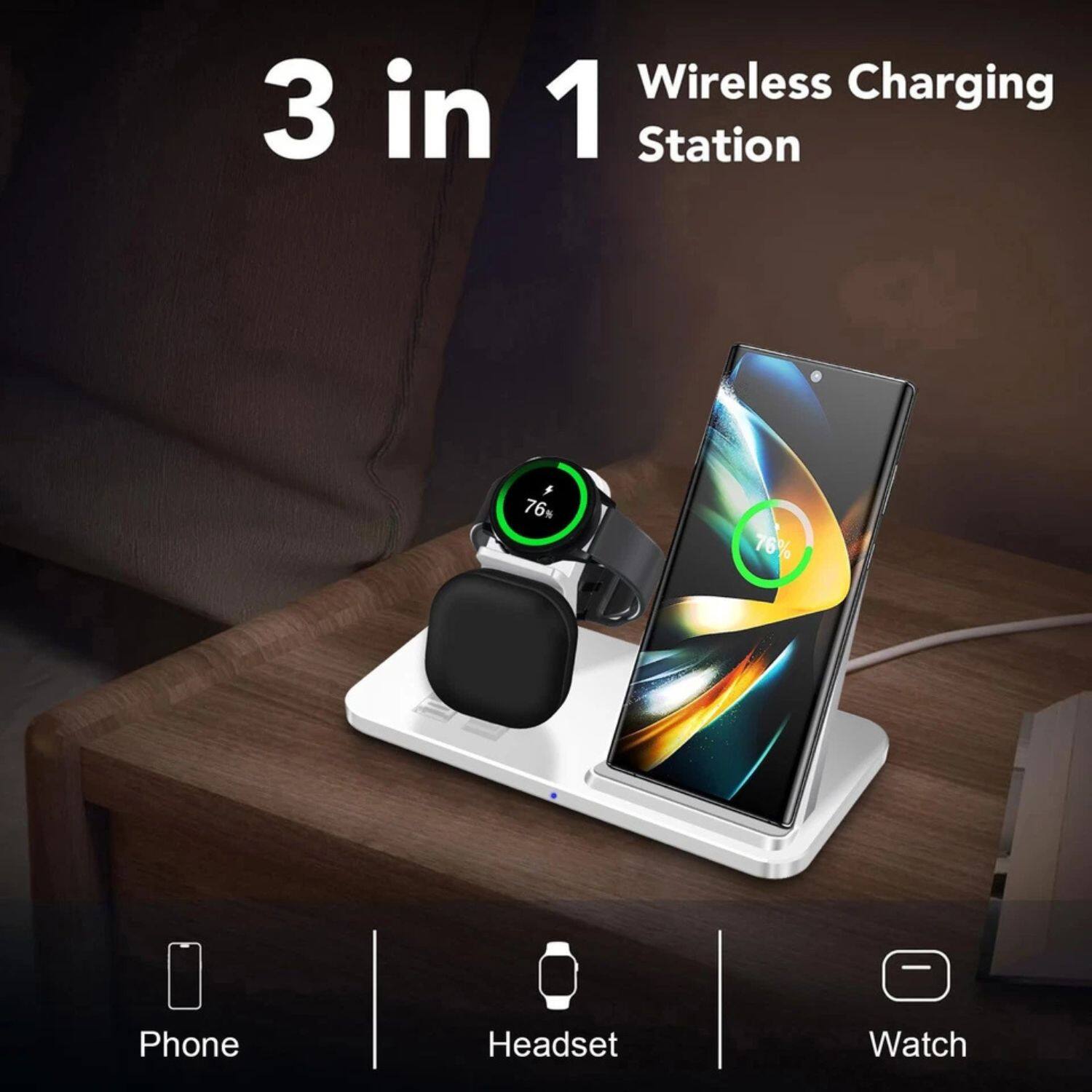 3 in 1 Wireless Charging Station
Phone | Headset | Watch