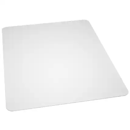 Front. Emma + Oliver - 36'' x 48'' Hard Floor Chair Mat - Clear.
