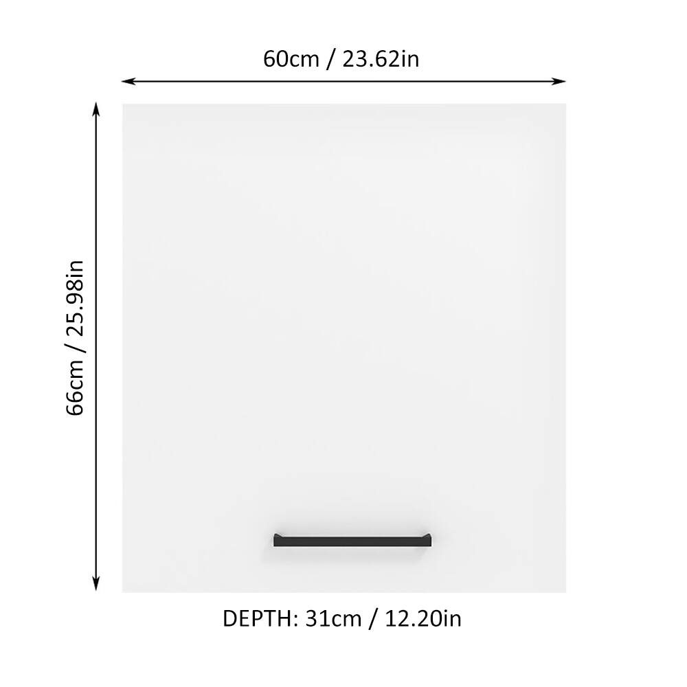 60cm / 23.62in  
66cm / 25.98in  
DEPTH: 31cm / 12.20in