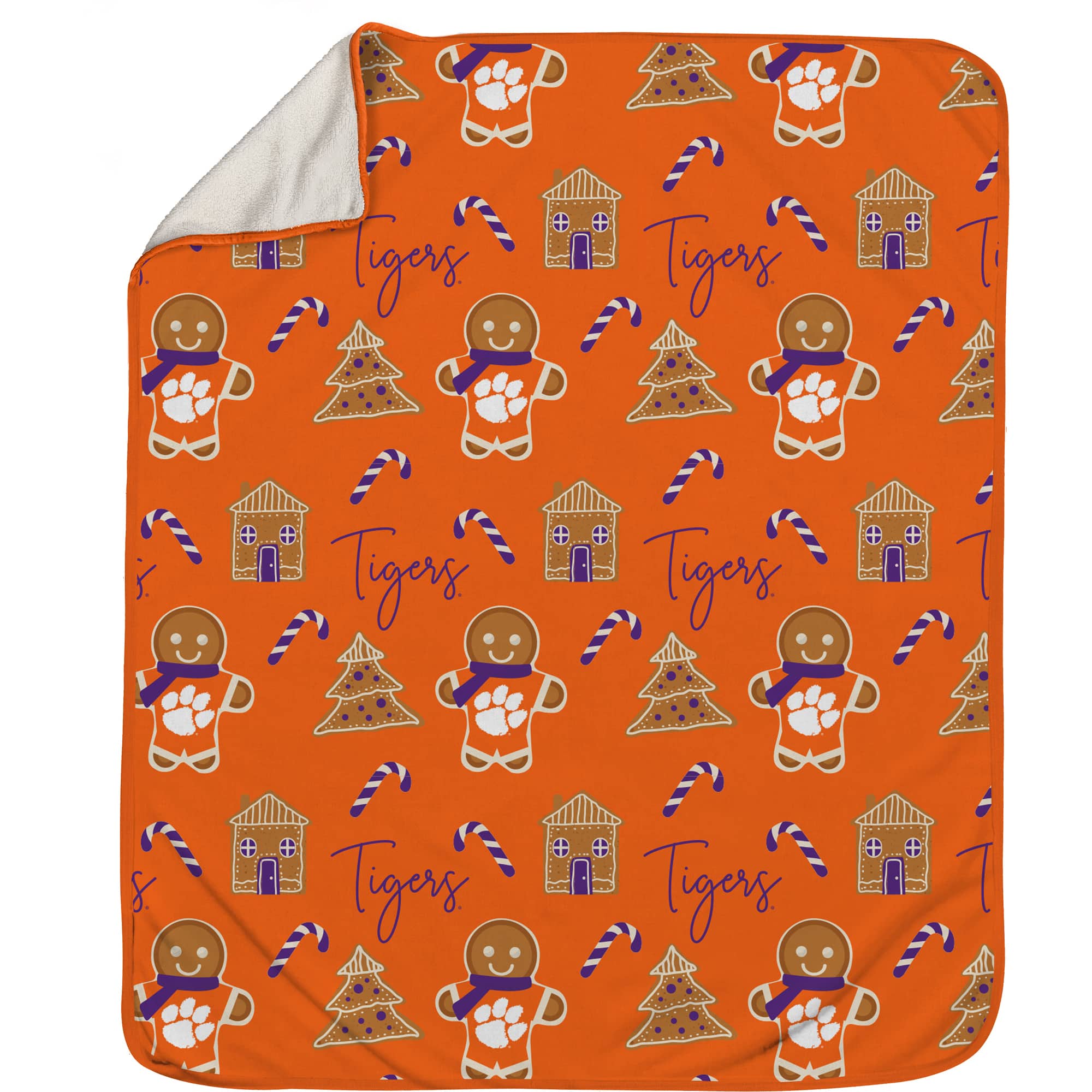 Pegasus - Clemson Tigers 60" x 70" Gingerbread Throw Blanket - Multicolor