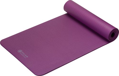 Gaiam Essentials Thick Yoga Mat Fitness & Exercise Mat with Easy-Cinch Carrier Strap, Purple, 72"L X 24"W X 2/5 Inch Thick (B07H9PDL2Y)