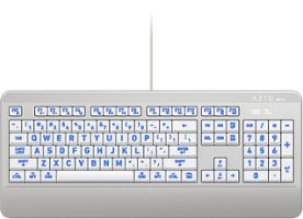 AZIO - KB540 Antimicrobial Wired Membrane Keyboard for Mac - Silver - Front_Zoom