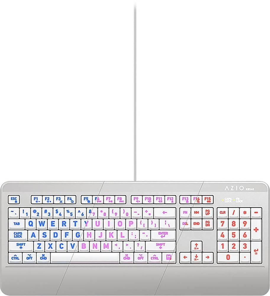 Alt View 11. AZIO - KB540 Antimicrobial Wired Membrane Keyboard for Mac - Silver.