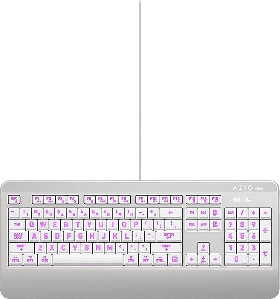 Alt View 12. AZIO - KB540 Antimicrobial Wired Membrane Keyboard for Mac - Silver.
