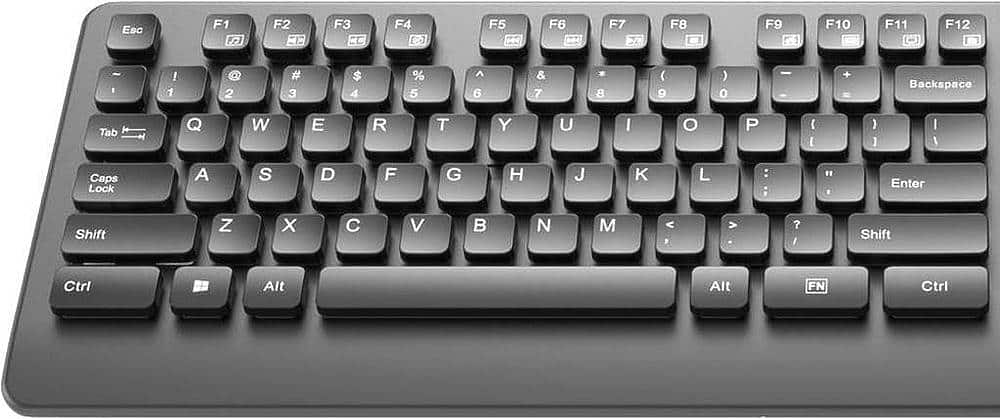 Alt View 16. AZIO - KM535 Full-size Wired Membrane Keyboard and Mouse Bundle for PC with Antimicrobial - Black.