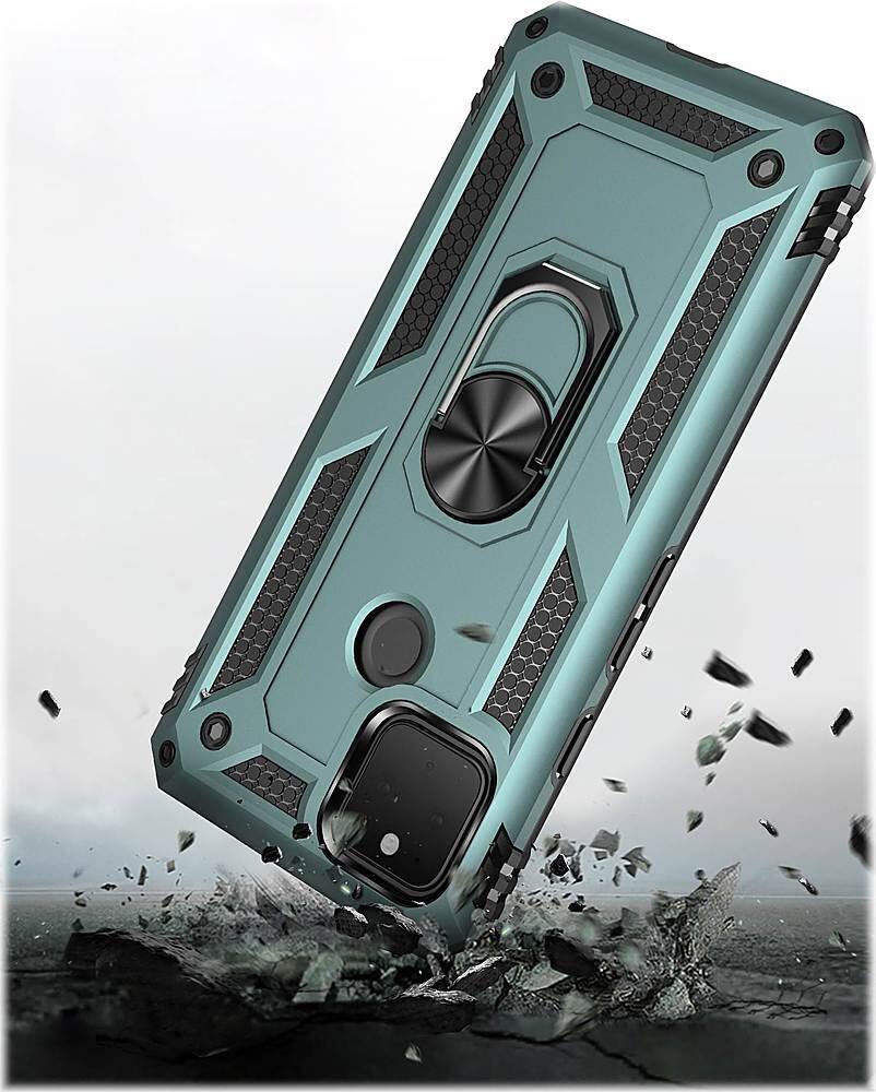 Alt View 11. SaharaCase - Military Kickstand Series Carrying Case for Google Pixel 5 - Green.