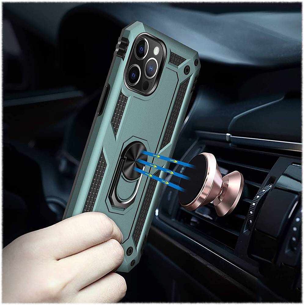 Alt View 16. SaharaCase - Military Kickstand Series Carrying Case for Apple iPhone 12 Pro Max - Green.