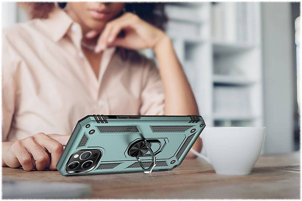 Alt View 17. SaharaCase - Military Kickstand Series Carrying Case for Apple iPhone 12 Pro Max - Green.