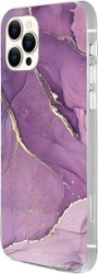 SaharaCase - Marble Carrying Case for Apple iPhone 12 Pro Max - Purple Marble - Front_Zoom