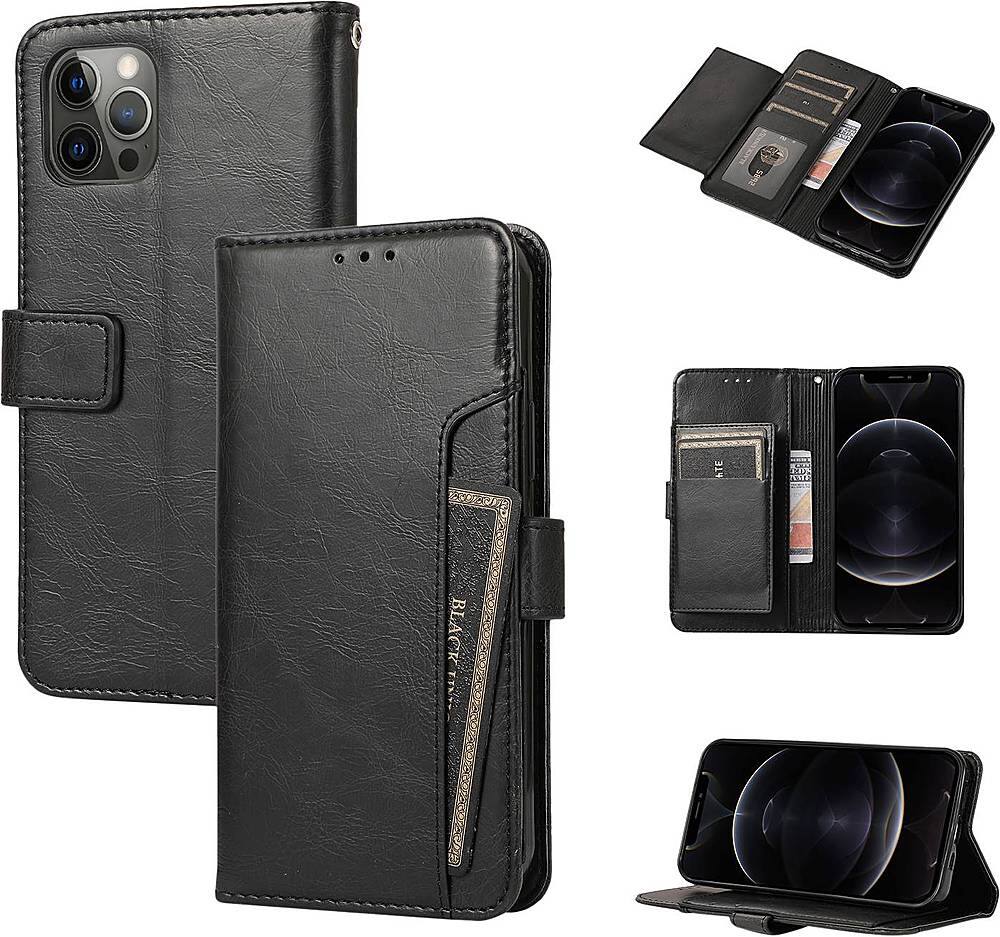 Alt View 15. SaharaCase - Folio Wallet Case for Apple iPhone 12 and 12 Pro - Black.