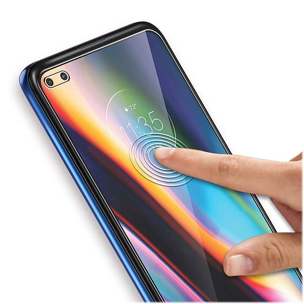 Alt View 13. SaharaCase - ZeroDamage Tempered Glass Screen Protector for Motorola One 5G XT2075 - Clear.