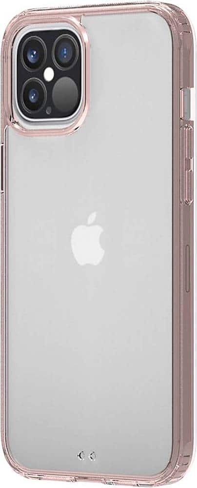Left. SaharaCase - Hard Shell Series Case for Apple® iPhone® 12 Pro Max - Clear Rose Gold.