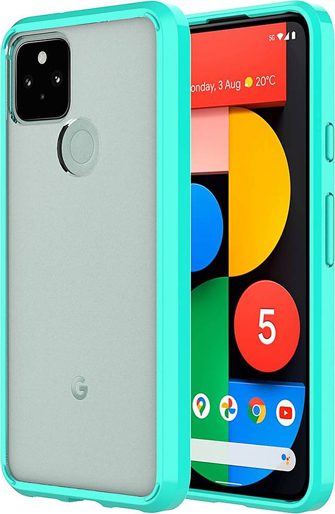 Alt View 11. SaharaCase - Hard Shell Series Case for Google Pixel 5 - Clear Teal.