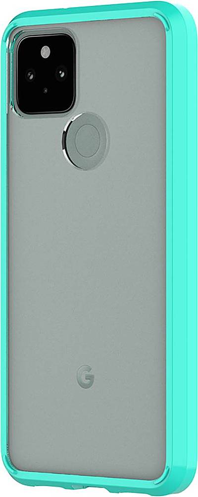Left. SaharaCase - Hard Shell Series Case for Google Pixel 5 - Clear Teal.