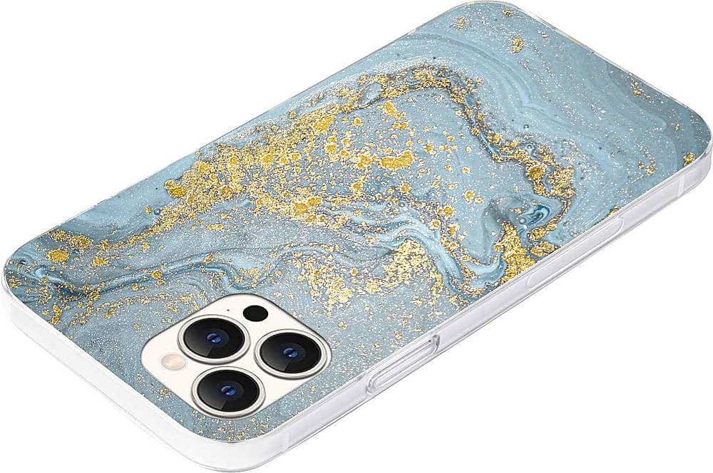 Alt View Zoom 11. SaharaCase - Marble Carrying Case for Apple iPhone 12 Pro Max - Blue Marble.