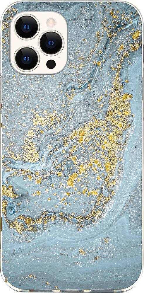 Alt View Zoom 1. SaharaCase - Marble Carrying Case for Apple iPhone 12 Pro Max - Blue Marble.