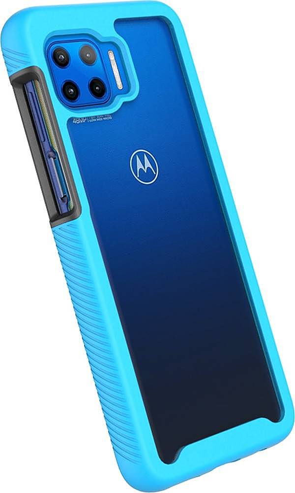 Alt View 11. SaharaCase - GRIP Series Carrying Case for Motorola One 5G - Aqua.