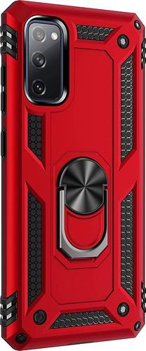 SaharaCase - Military Kickstand Series Carrying Case for Samsung Galaxy S20 FE - Red