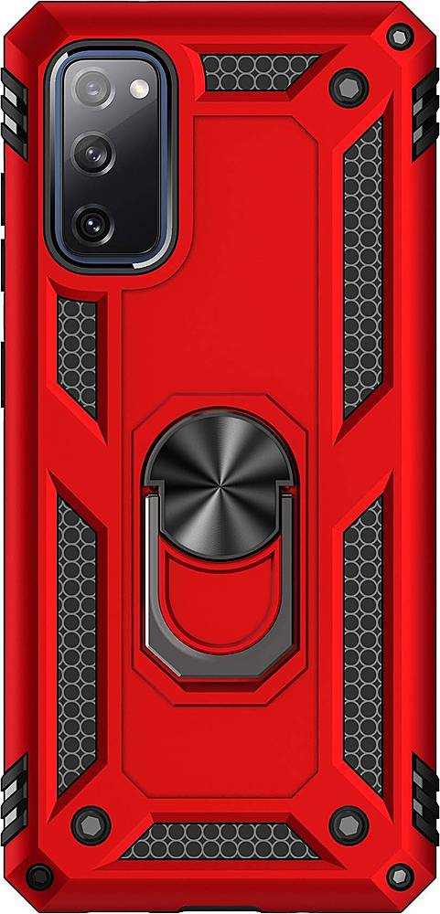 Alt View 1. SaharaCase - Military Kickstand Series Carrying Case for Samsung Galaxy S20 FE - Red.