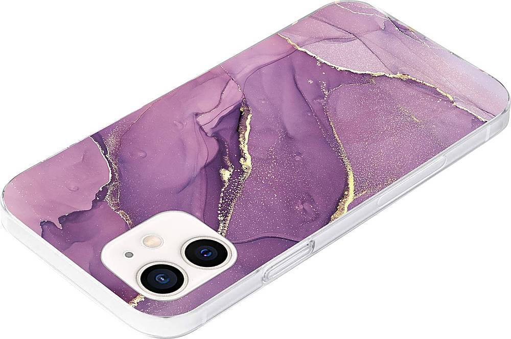 Alt View 12. SaharaCase - Marble Carrying Case for Apple iPhone 12 mini - Purple Marble.