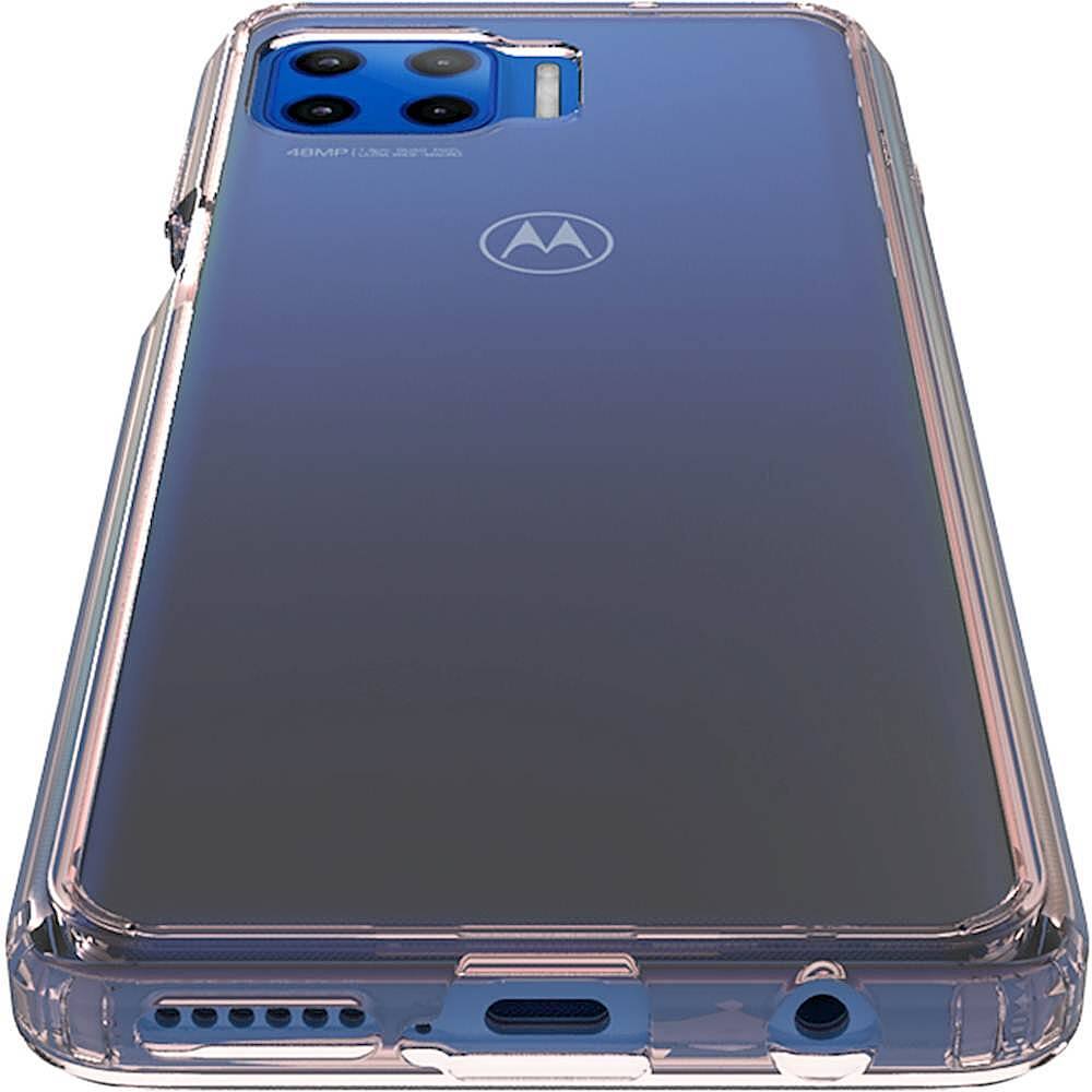 Alt View 13. SaharaCase - Hard Shell Series Case for Motorola One 5G - Clear Rose Gold.