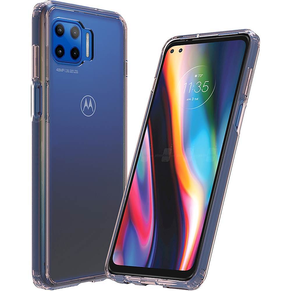 Alt View 16. SaharaCase - Hard Shell Series Case for Motorola One 5G - Clear Rose Gold.