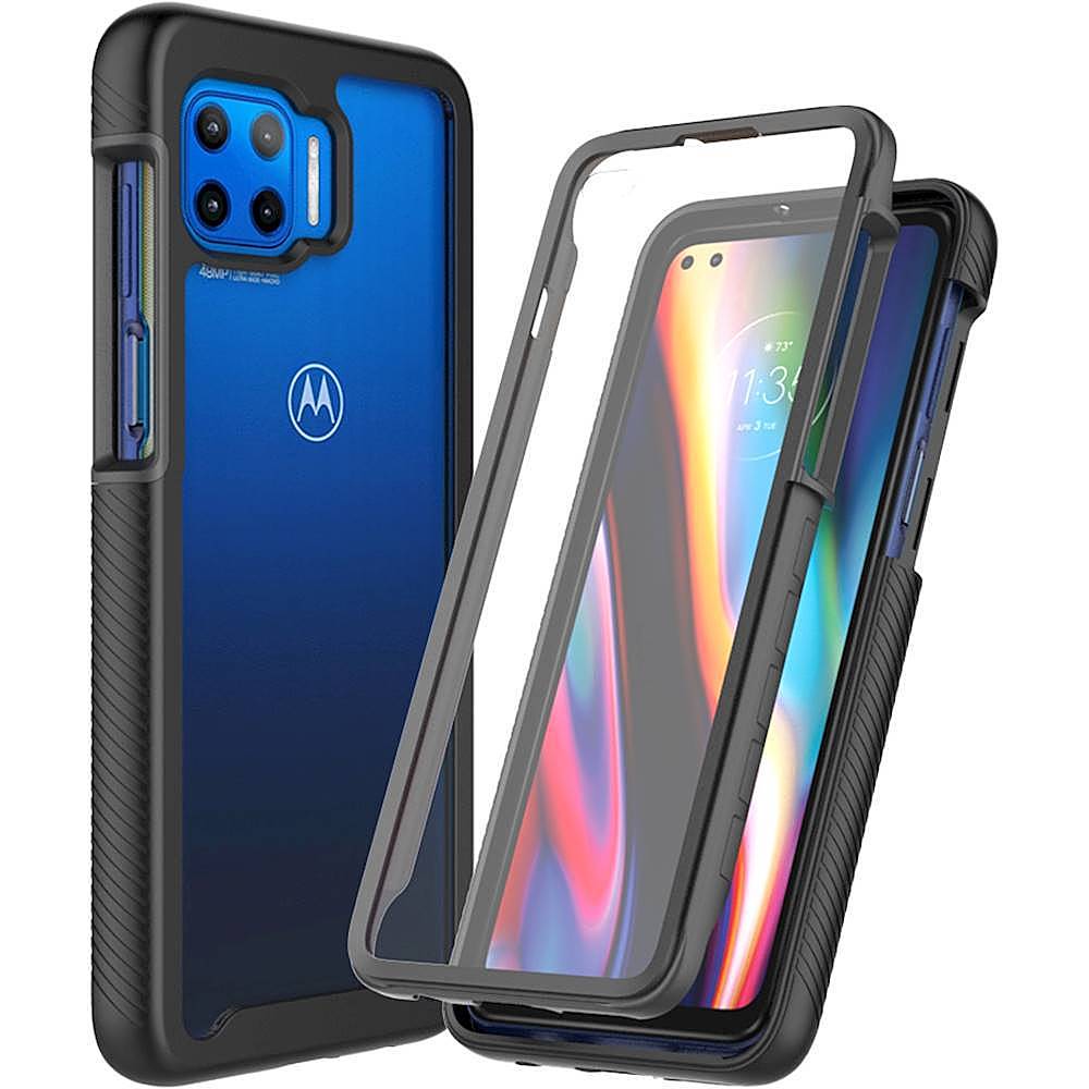 Alt View 11. SaharaCase - GRIP Series Carrying Case for Motorola One 5G - Black.