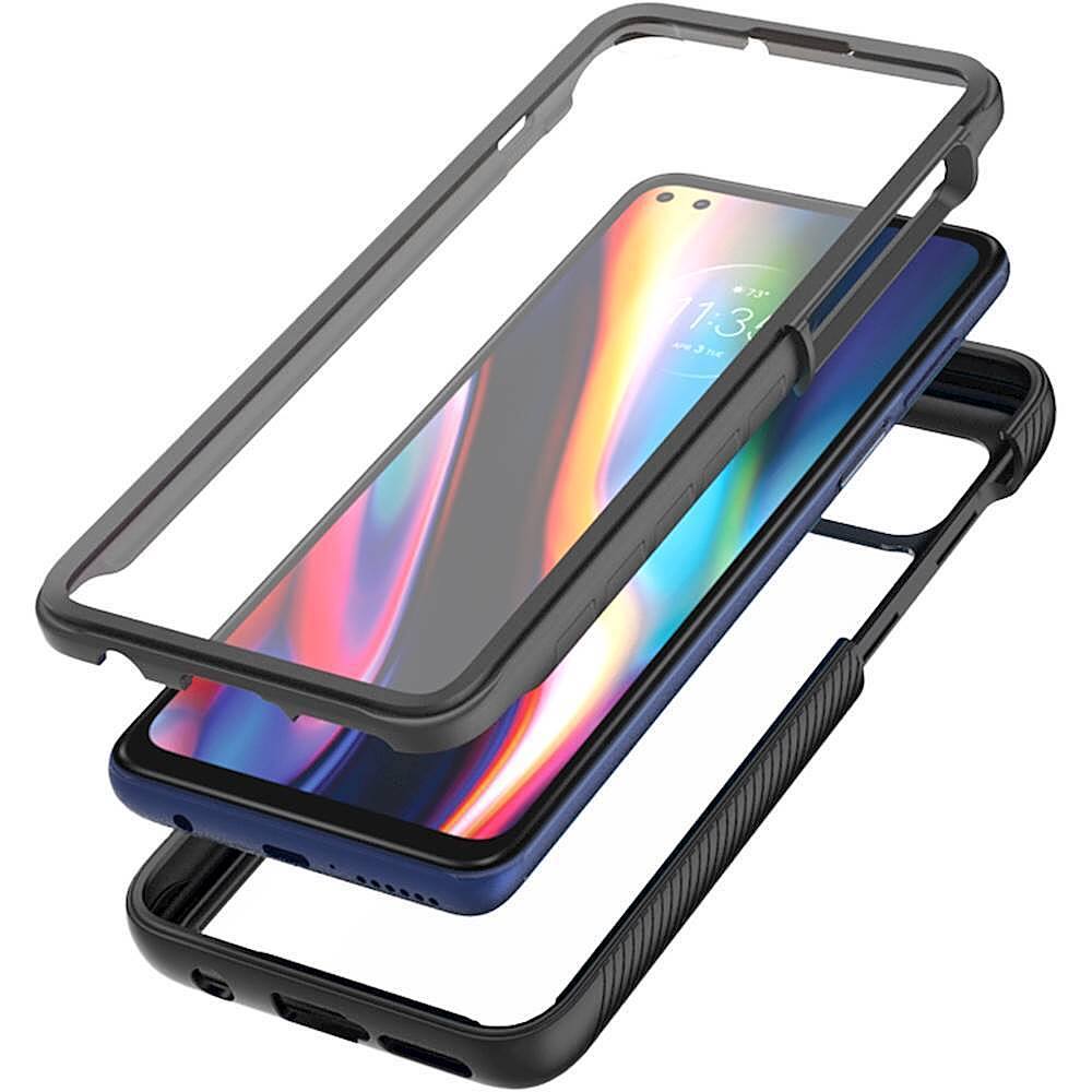 Alt View 13. SaharaCase - GRIP Series Carrying Case for Motorola One 5G - Black.