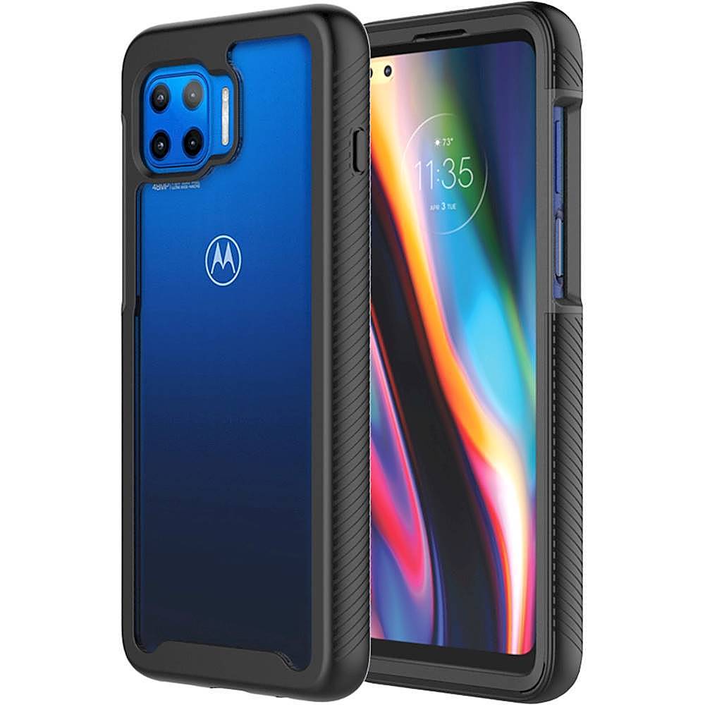 Alt View 16. SaharaCase - GRIP Series Carrying Case for Motorola One 5G - Black.