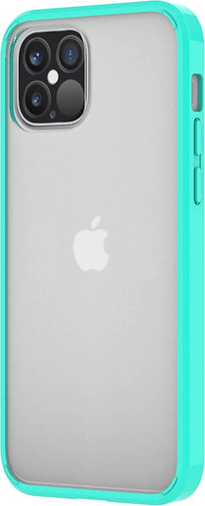 Left. SaharaCase - Hard Shell Series Case for Apple® iPhone® 12 and 12 Pro - Clear Teal.