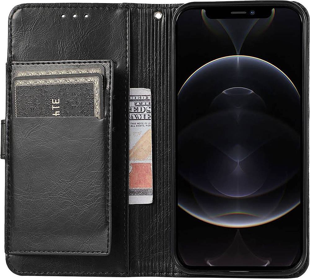 Alt View 13. SaharaCase - Folio Wallet Case for Apple iPhone 12 mini - Black.