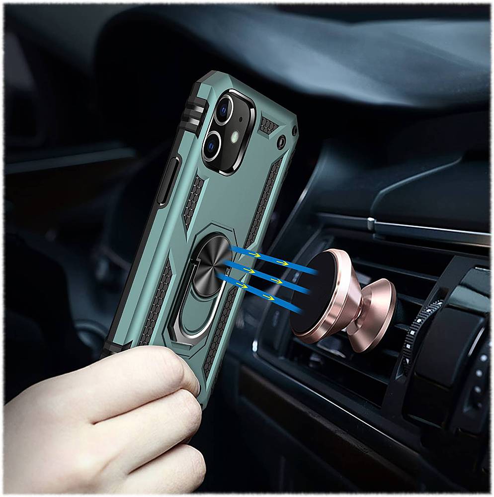 Alt View 16. SaharaCase - Military Kickstand Series Carrying Case for Apple iPhone 12 mini - Green.