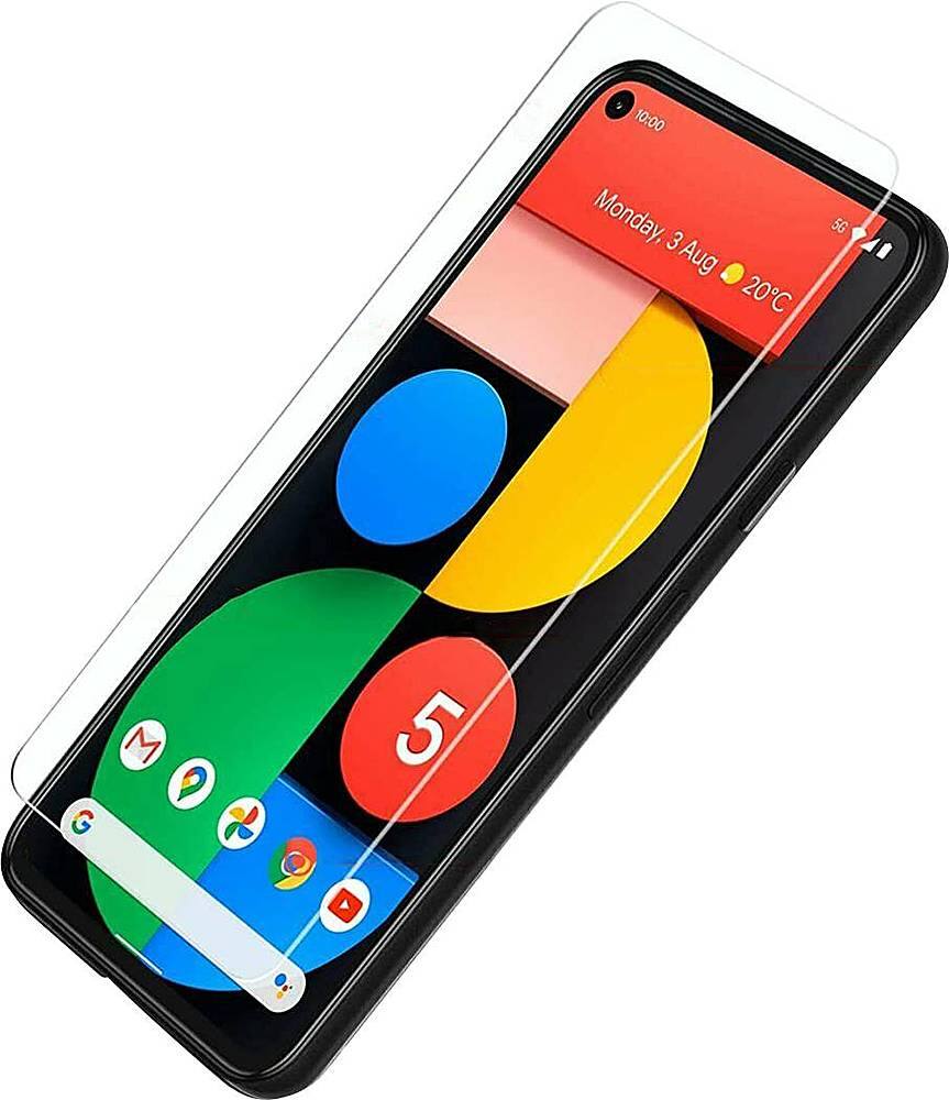 Alt View 11. SaharaCase - ZeroDamage ULTRA STRONG + HD Tempered Glass Screen Protector for Google Pixel 5 (2-Pack) - Clear.