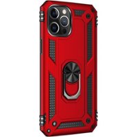 SaharaCase - Military Kickstand Series Carrying Case for Apple iPhone 12 and 12 Pro - Red - Angle_Zoom