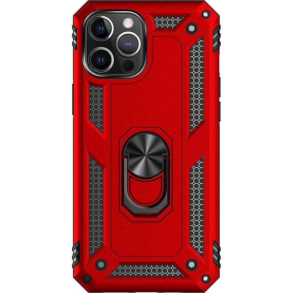 SaharaCase - Military Kickstand Series Carrying Case for Apple iPhone 12 Pro Max - Red