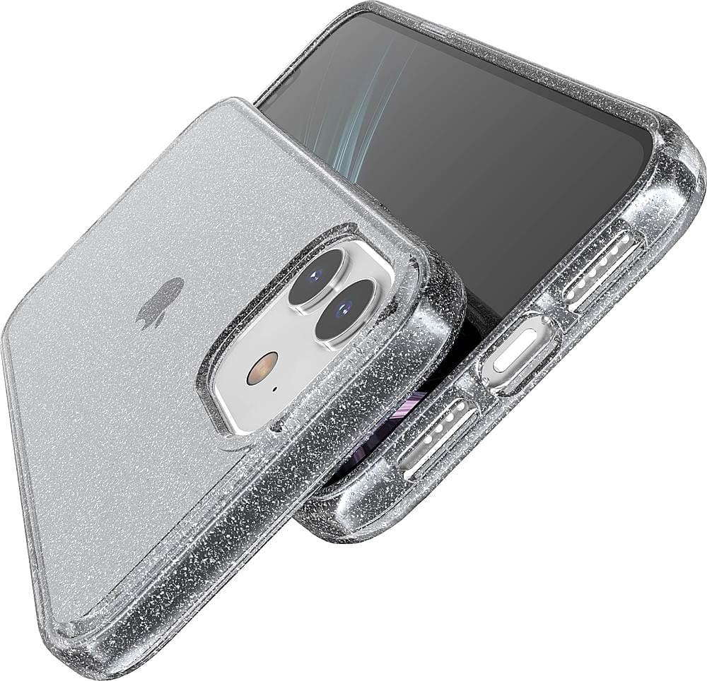 Alt View 13. SaharaCase - Sparkle Series Hard Shell Case for Apple iPhone 12 and 12 Pro - Black.