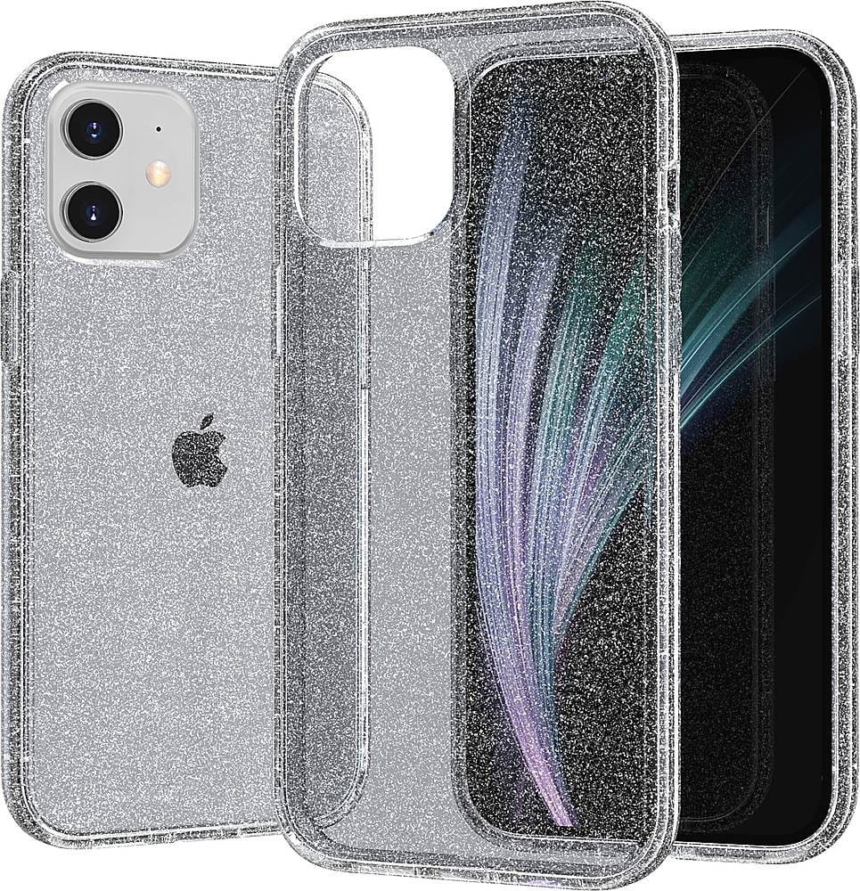 Alt View 14. SaharaCase - Sparkle Series Hard Shell Case for Apple iPhone 12 and 12 Pro - Black.