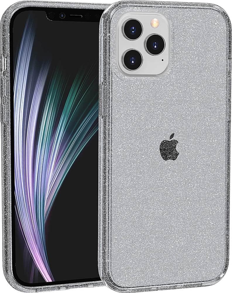Alt View 16. SaharaCase - Sparkle Series Hard Shell Case for Apple iPhone 12 and 12 Pro - Black.