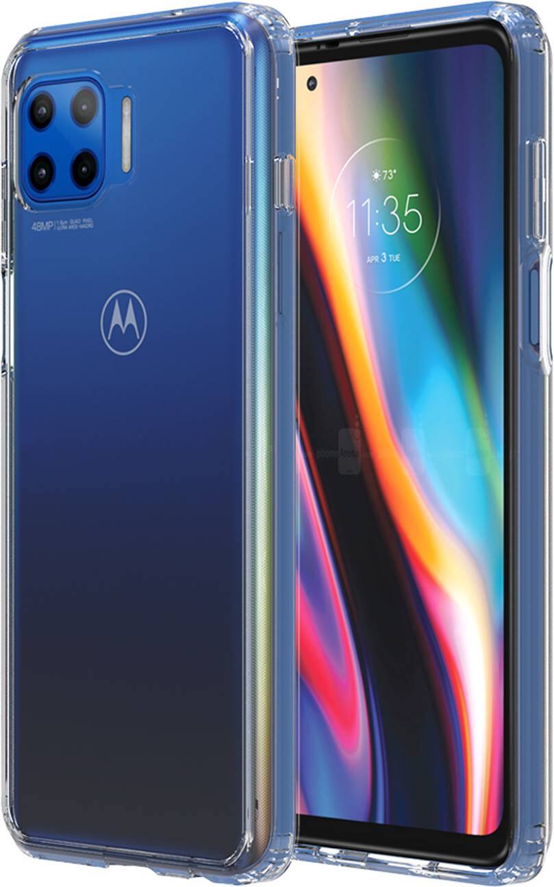 Alt View 11. SaharaCase - Hard Shell Series Case for Motorola One 5G - Clear.